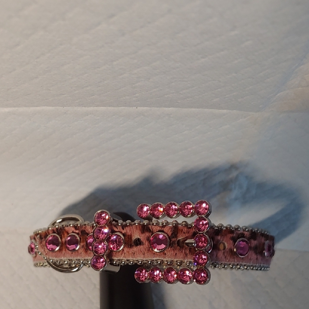 B.B. Simon Pink Crystal Dog Collar Leash Harness